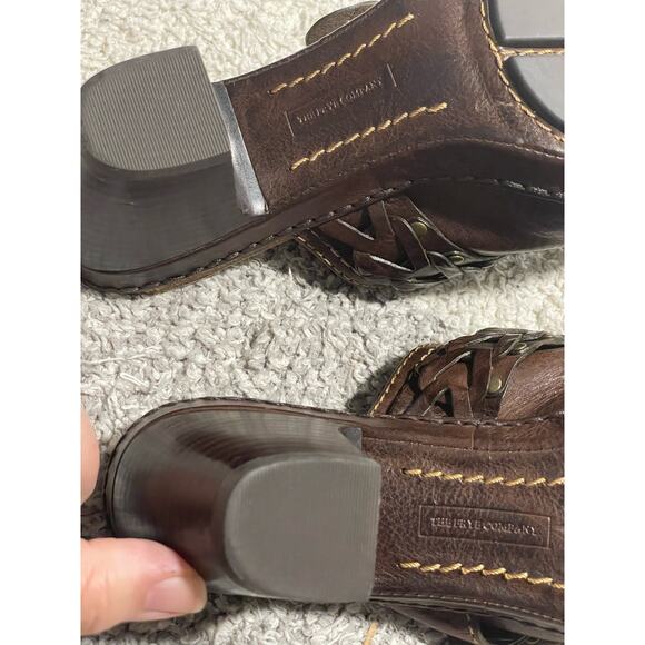 Frye Womens Size 8 M Candice Woven Clogs Brown 70130 S F0008/D 09 Leather Buckle - Picture 5 of 13